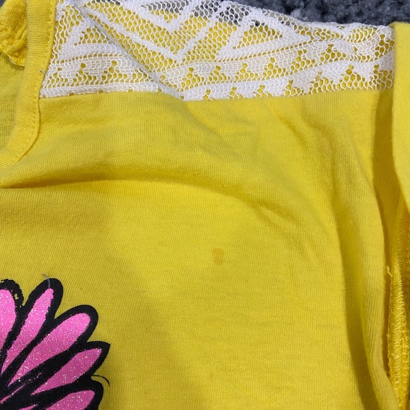 Girls Hello Kitty Tie Front Spring Yellow Sequin T-Shirt Top Size L/G 10-12 - Picture 4 of 7